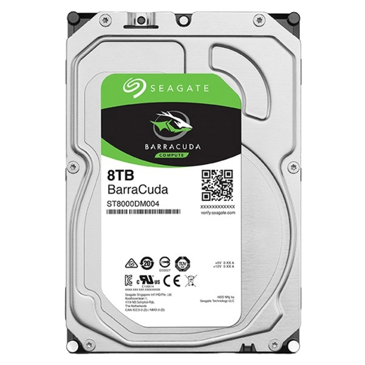8TB Seagate BarraCuda 3.5" SATA III Hard Drive - 5400RPM, 256MB Cache